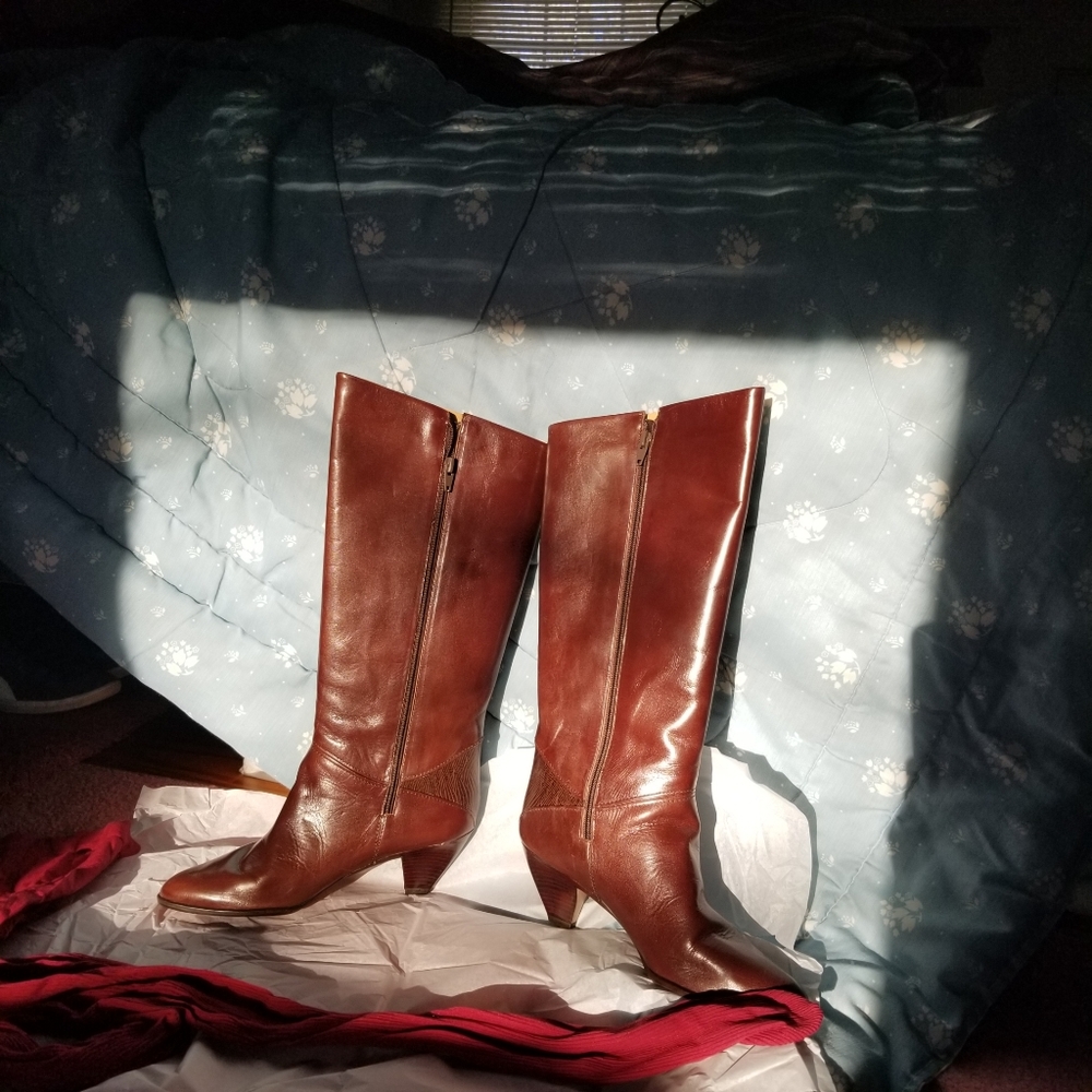 Etienne Aigner Boots Brown Leather 9